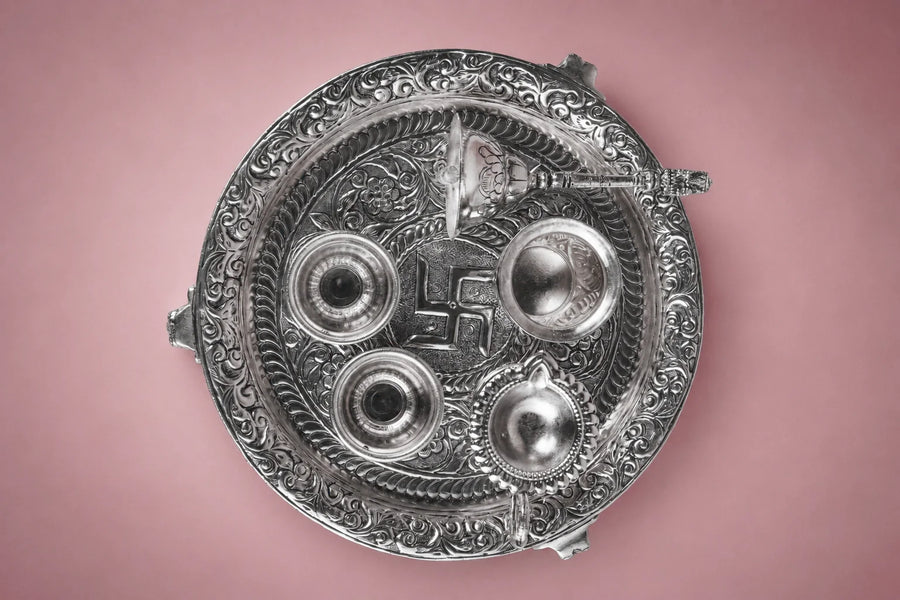 Vedika Ghungroo Pooja Thali (set of 5)
