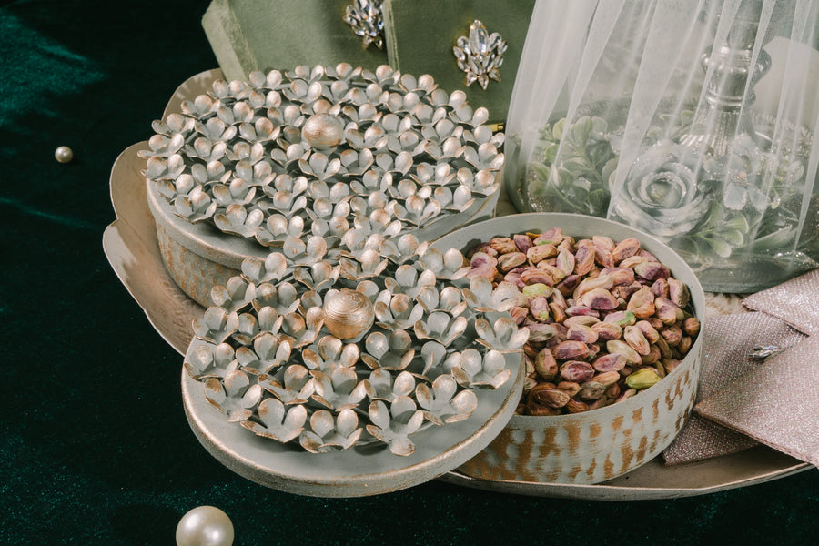 Shagun Metallic Floral Box