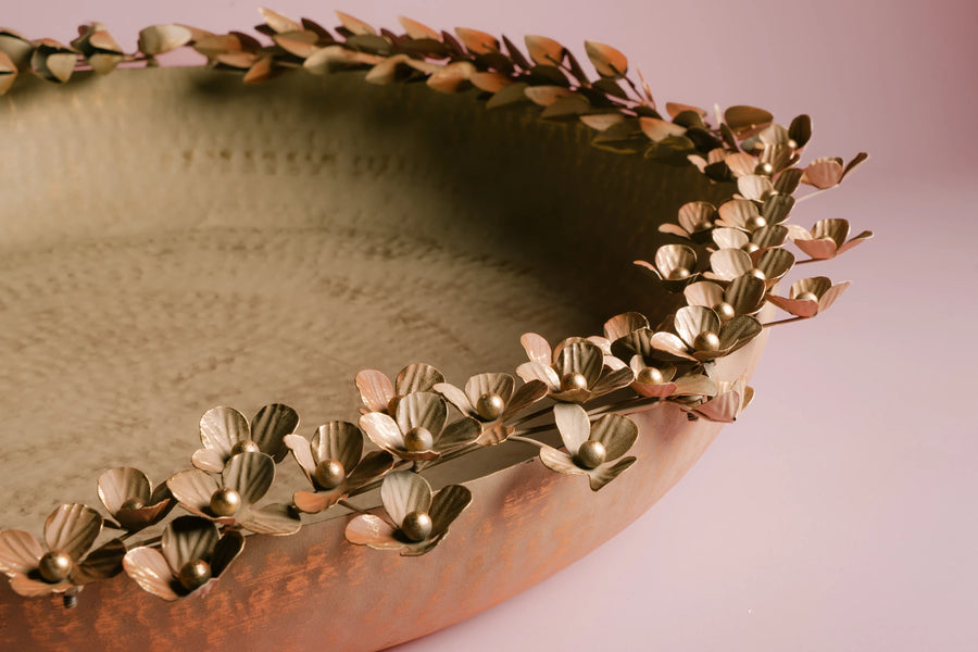 Floral Crest Tray 28"
