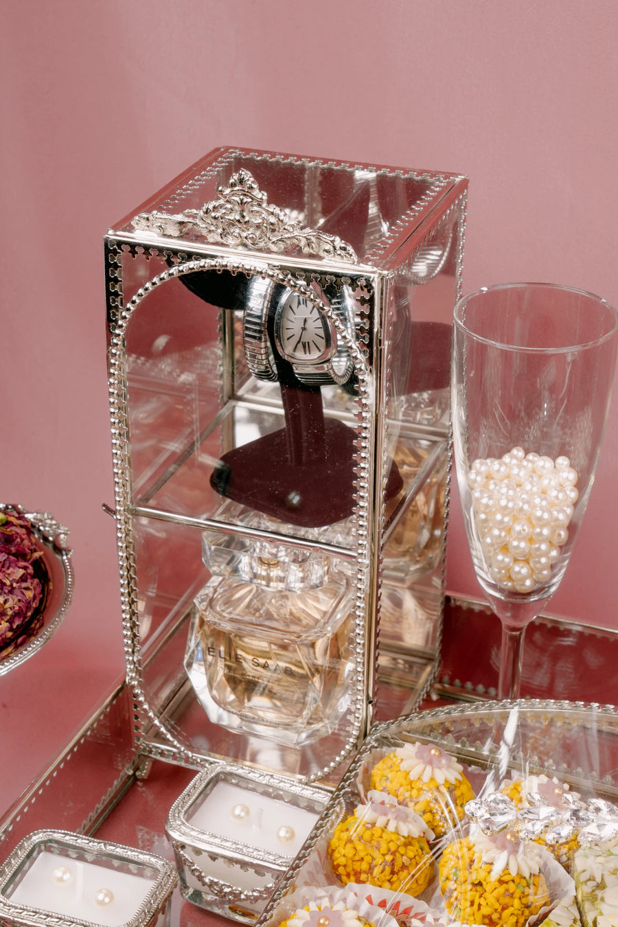 Gilded Scarlet Cabinet