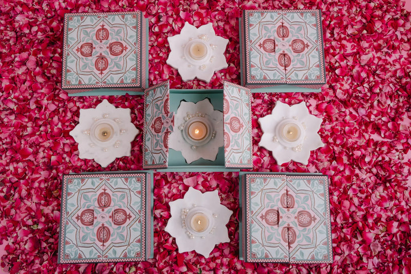 Makrana Marble Lotus with Cloche