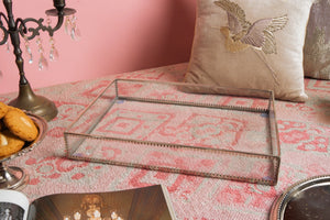 Gilded Rectangular Glass Tray