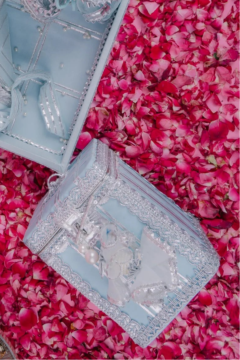 Chaandni Blue Gota Kinnari Set