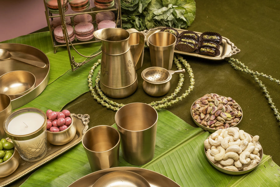 Brass Dining Set