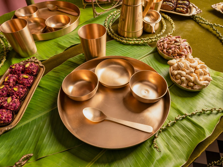 Brass Dining Set