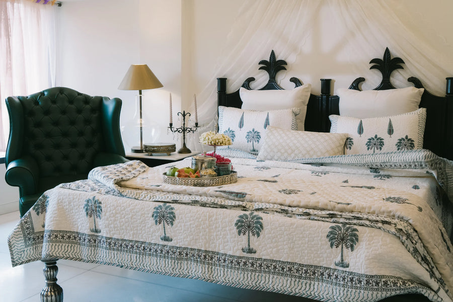 Khwabgaah Bedding : Palm Breeze Set